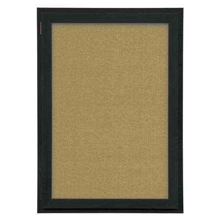 United Visual Products Outdoor Enclosed Combo Board, 72"x36", Black Frame/White Porc & Cobalt UVCB7236ODB-WHTPORC-COBACC